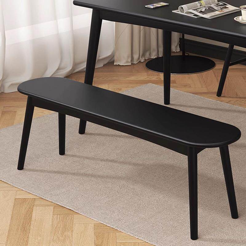 实木长条凳家用长凳子北欧简约餐桌凳原木黑色长凳床尾凳长木凳子