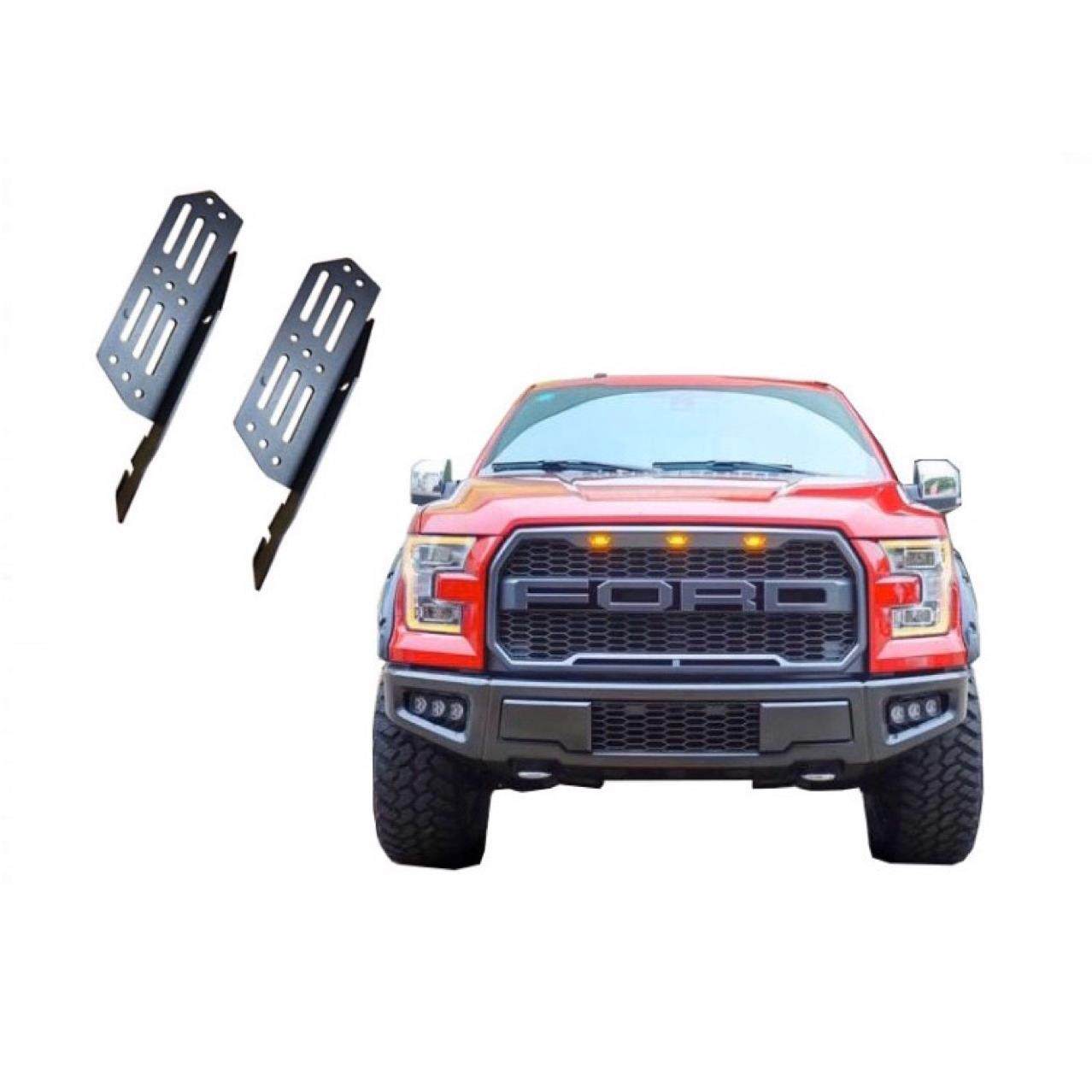 17-18年猛禽前杠雾灯猛禽F150改装LED雾灯专用支架无损安装