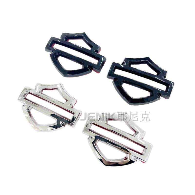 适用哈雷新款油箱贴标滑翔CVO油箱标志哈雷软尾金属盾牌贴标