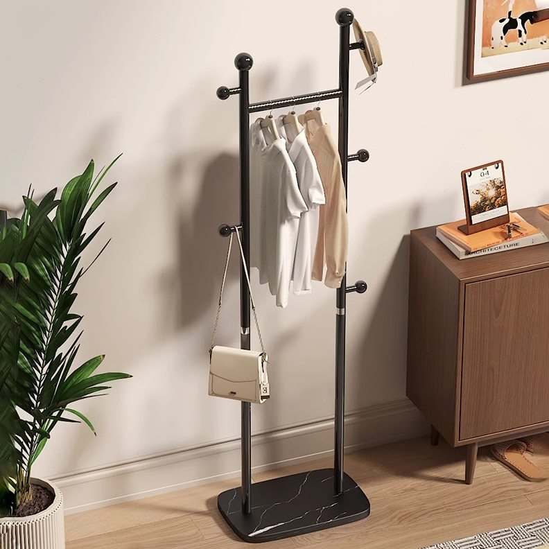 不占杆地置物架晾衣架简易小型挂包挂衣架落地室内家用卧室衣帽架