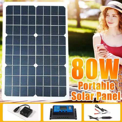 20W50W30W柔性太阳能板汽车电池充电USBDC双输出太阳能板