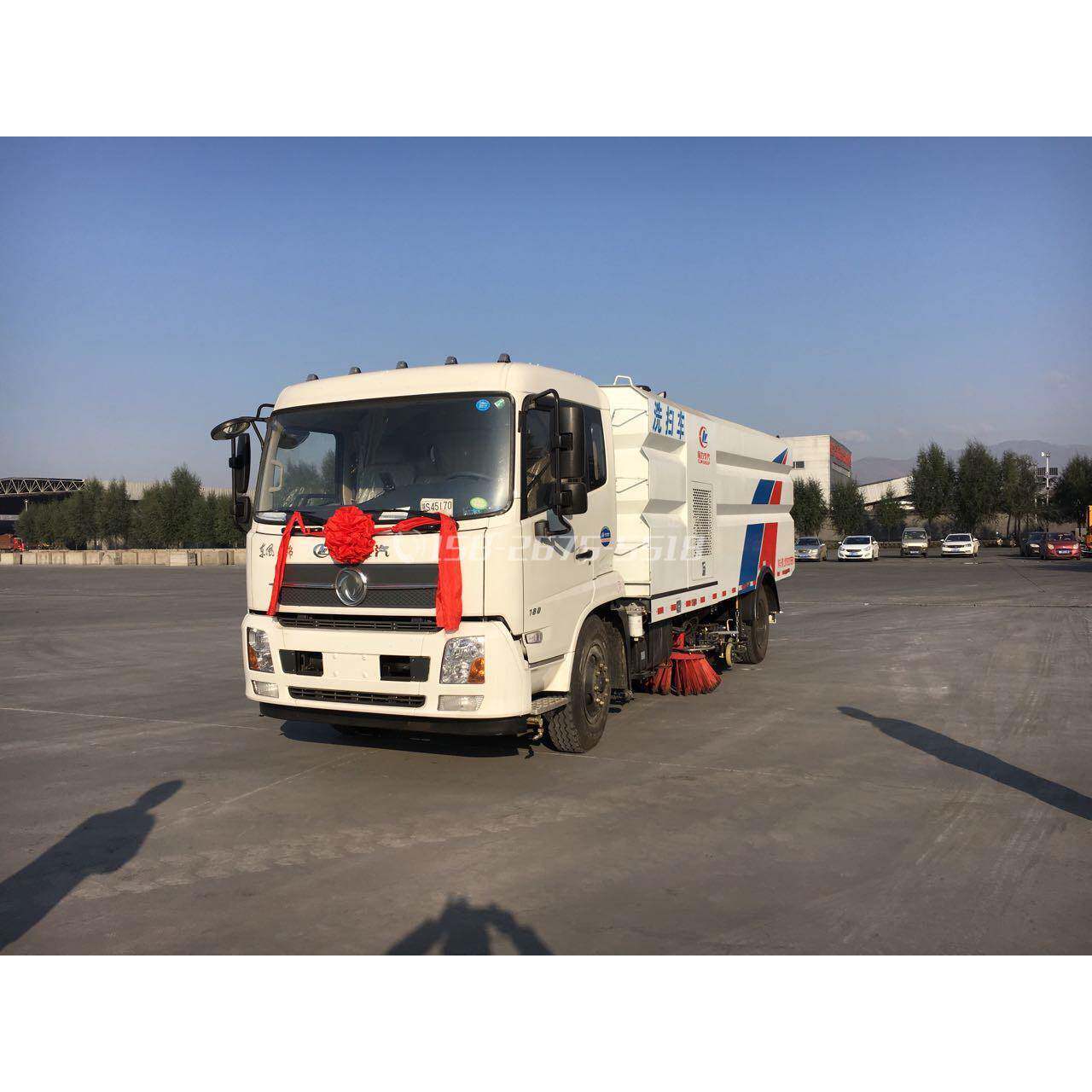国六东风天锦干湿两用扫路车(10.5)方洗扫车视频介绍图片