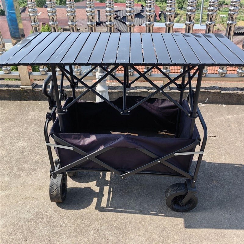 升降露营推车营地拖车户外可折叠超大手拉车小推车野餐车摆摊