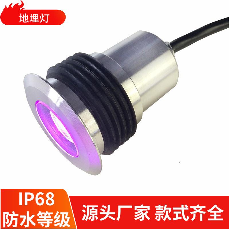 LED1W3W全不锈钢地埋灯台阶墙角灯外控DMX512水底喷泉埋地灯现货