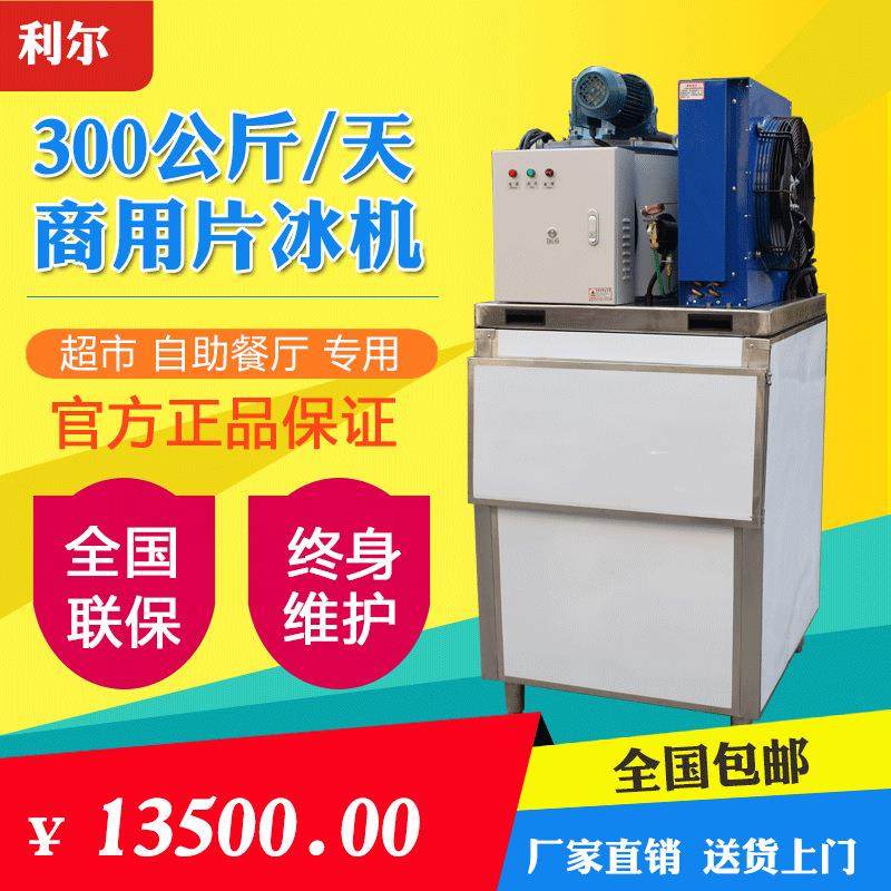 利尔300公斤片冰机小型超市商用鳞片制冰机工厂直销