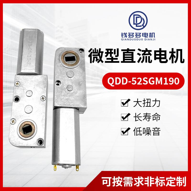 QDD-52SGM190大扭矩静音微型直流电机指纹锁断桥铝庭院门锁电机