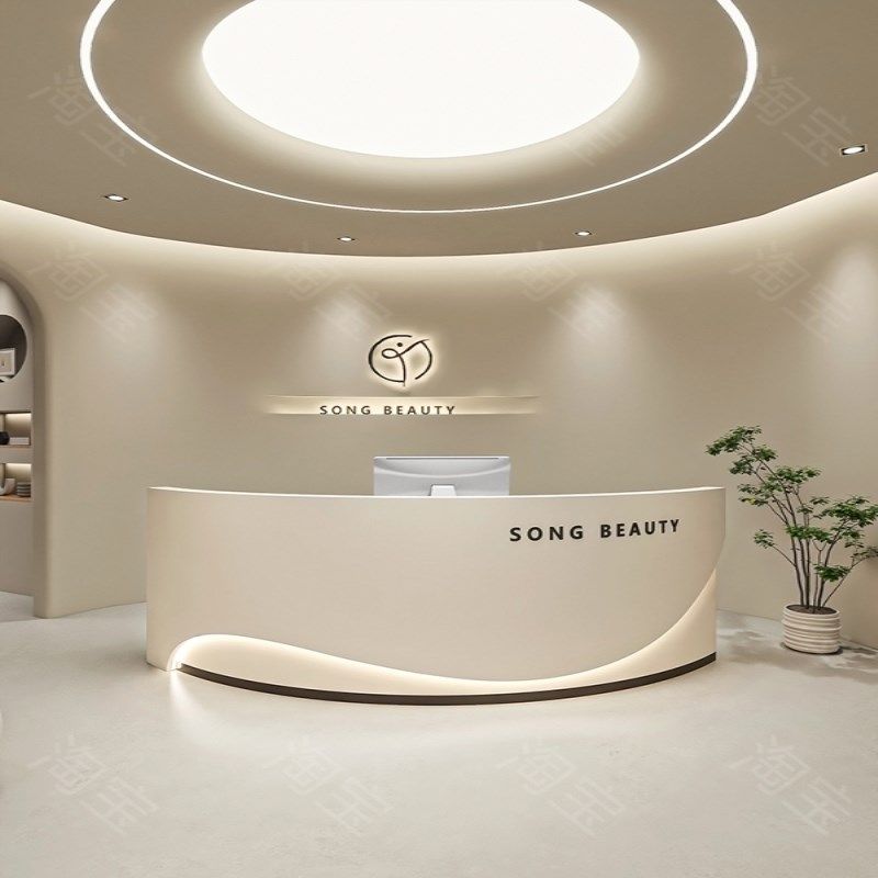 收银台柜台院店吧台简约现网红店铺小型弧形前台接待台,商业/办公家具,前台/柜台,淘宝优惠券,粉丝福利购,淘宝优惠卷