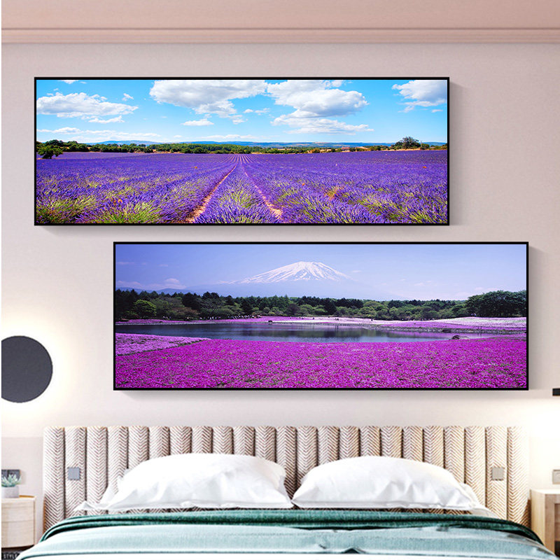 卧室床头装饰画客厅沙发墙面壁画酒店宾馆房间薰衣草紫色风景挂画,家居饰品,现代装饰画,淘宝优惠券,粉丝福利购,淘宝优惠卷