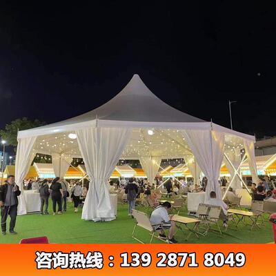 12米八边帐篷形 览活动铝金尖顶篷房Octagonal tent fac展to合ry