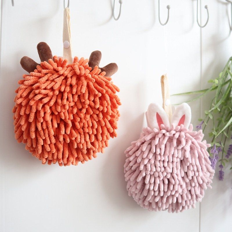 屋雪尼尔擦手球挂式厨房加厚吸水擦手巾卫生间清洁毛巾,家庭/个人清洁工具,厨房擦手巾,淘宝优惠券,粉丝福利购,淘宝优惠卷