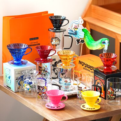 建议收藏款haro龙年限定手冲咖啡套装v滤杯分享壶手磨器具