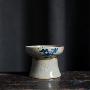 仿古金缮青花茶夫创意茶滤过叶器茶漏滤网陶瓷功滤茶具