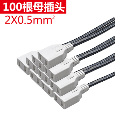 带线2孔母插头监控防水盒10A电源插头两脚公母头220V公头母头可选