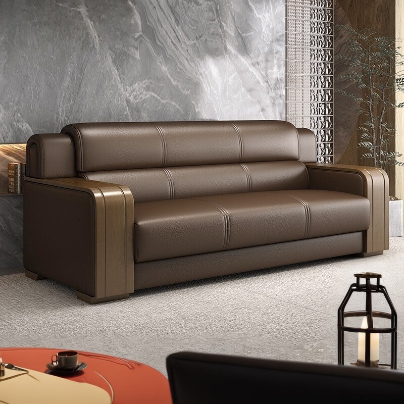 沙发商务接待会议室接待洽谈酒店大堂客厅高档沙发茶水