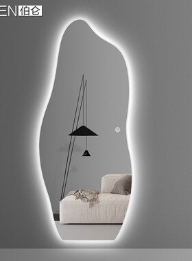 BOEN 不规则穿衣镜带灯全身镜子异形家用试衣镜触摸ns风