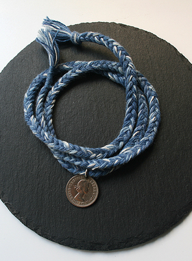 你是要天上的月亮还是要地上的六便士/阿美咔叽靛蓝/蓝染编织手绳