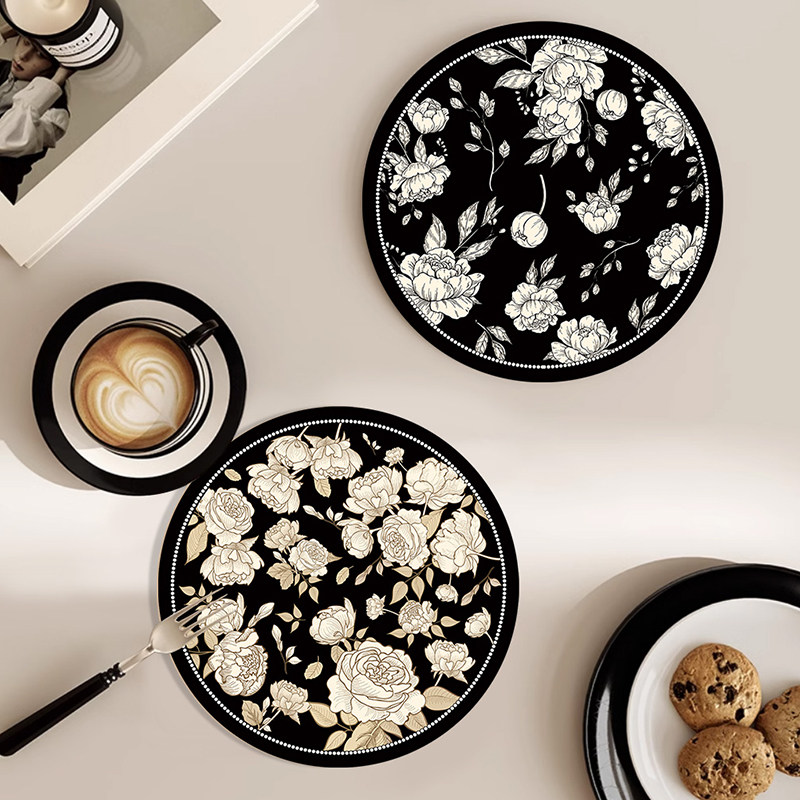 轻奢高级感皮革吸水杯垫隔热餐垫防烫锅垫餐碗垫桌餐盘垫子耐高温,居家布艺,餐垫,淘宝优惠券,粉丝福利购,淘宝优惠卷