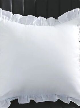抱枕套不含芯40x40一对装正方形荷叶边抱枕沙发客厅家用抱枕套1只