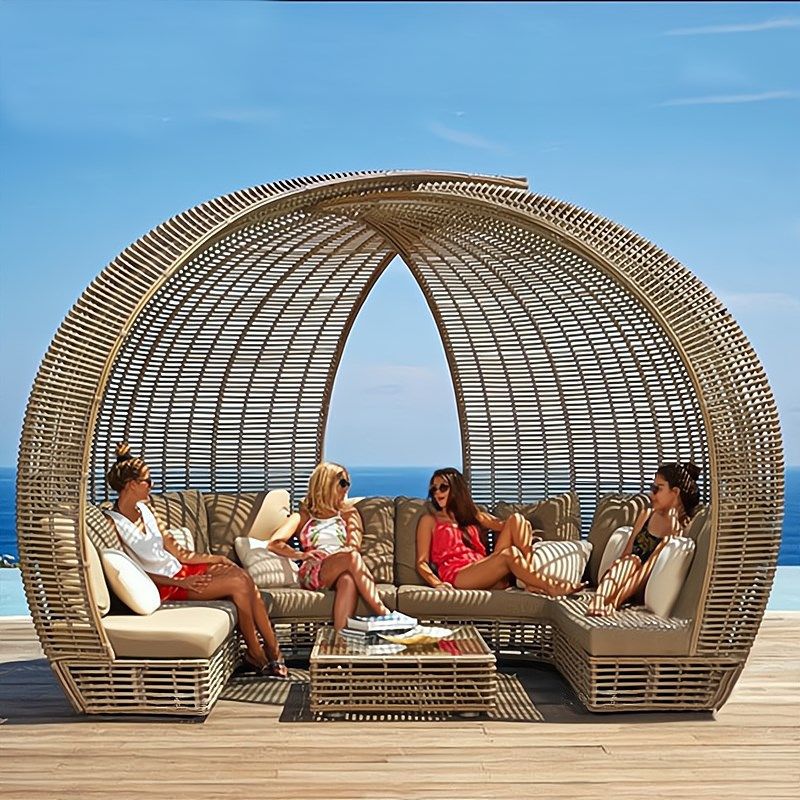 户外沙发躺床藤编创意圆床北欧庭院室外露天海景房阳光房休闲组合,住宅家具,户外沙发,淘宝优惠券,粉丝福利购,淘宝优惠卷