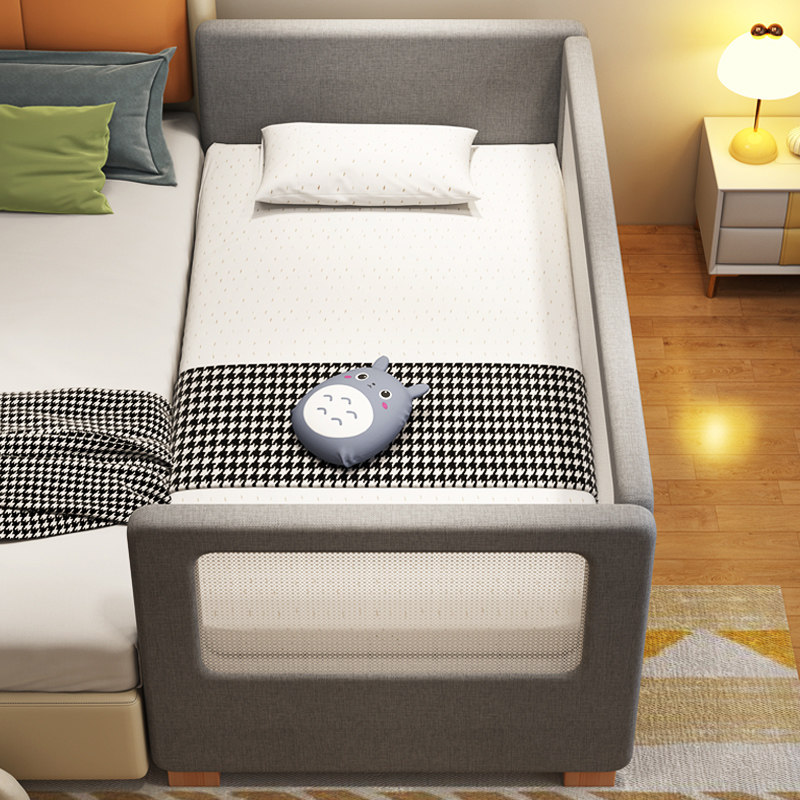 儿童床实木床带护栏小床婴儿男孩女孩定制床软包边床加宽拼接大床,住宅家具,儿童拼接床,淘宝优惠券,粉丝福利购,淘宝优惠卷