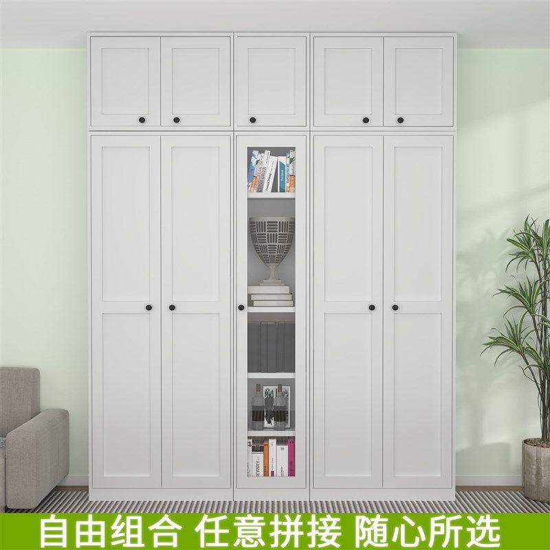 铁艺玻璃门书柜新款展示柜置物架组合现代简约书架收纳柜防尘书橱,住宅家具,儿童书柜,淘宝优惠券,粉丝福利购,淘宝优惠卷