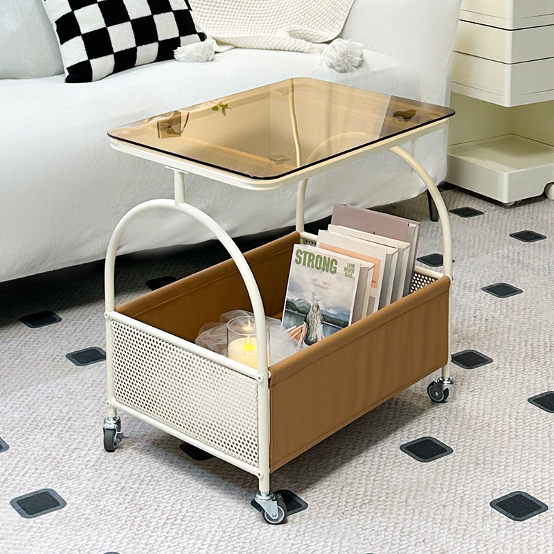 奶油风创意沙发边几可移动带轮小推车小户型小茶几边桌网红小桌子,住宅家具,移动边几/推车,淘宝优惠券,粉丝福利购,淘宝优惠卷
