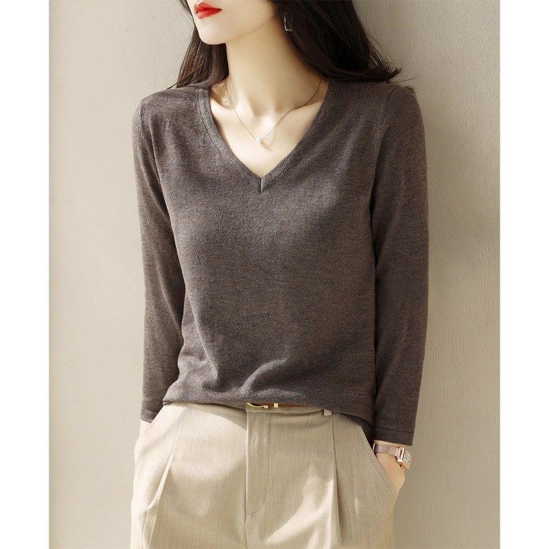 v领针织衫女士春季软糯宽松大码显瘦T恤上衣配西装内搭长袖打底衫,孕妇装/孕产妇用品/营养,孕妇瑜伽背心/T恤,淘宝优惠券,粉丝福利购,淘宝优惠卷