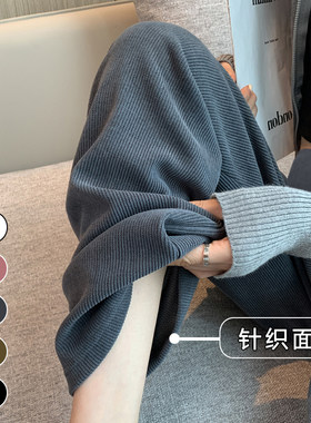 孕妇裤子秋冬款外穿休闲阔腿长裤冬装冬季加绒加厚直筒打底裤冬天