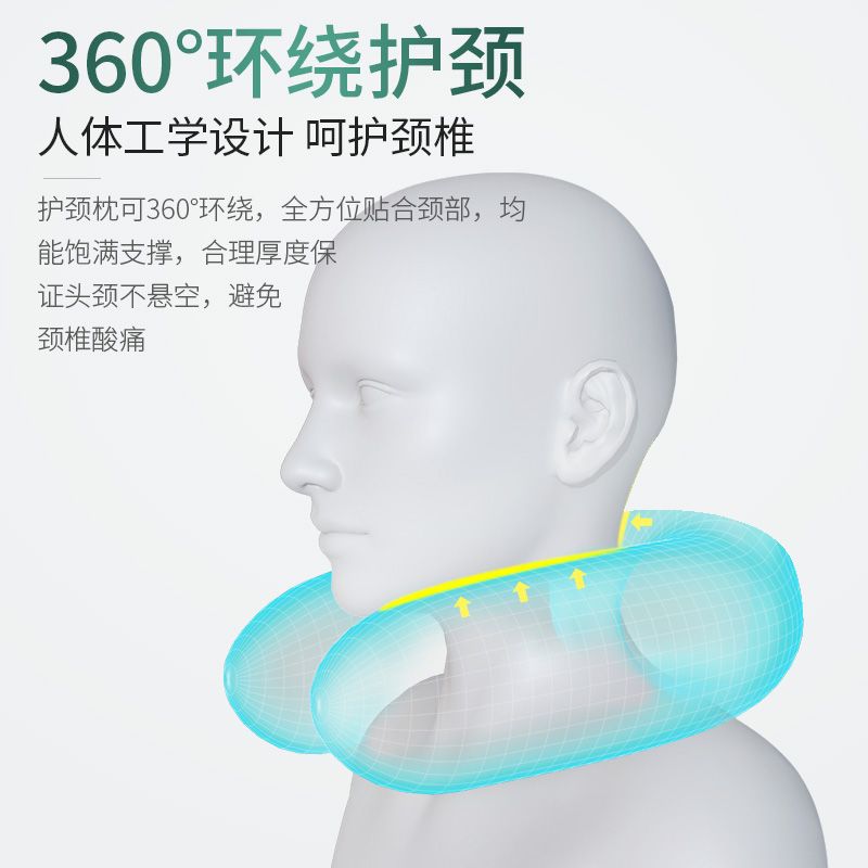 荞麦u型枕颈椎枕头旅行枕头车用护脖子坐车飞机护颈靠枕护颈u形枕