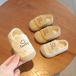 秋冬季宝宝鞋子男0一1岁小童软底学步鞋透气防滑女婴童鞋加绒棉鞋