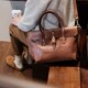 葱木 复古通勤轻便真皮电脑大容量手提公文包女士高级感单肩斜挎