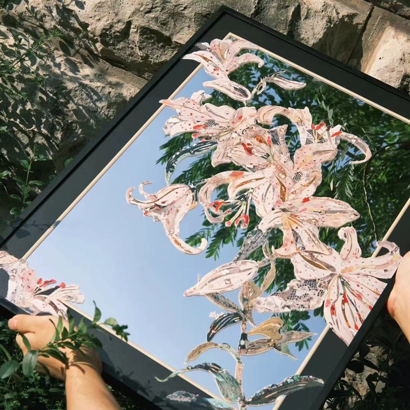 中古镜子装饰画法式复古有格调客厅壁画餐厅小众高级挂画