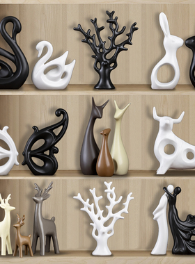 摆件家居饰品客厅电视柜创意装饰现简约小饰品陶瓷摆设