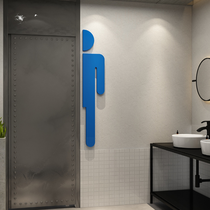 女洗手卫生间公共厕所指示导向标识牌创意立体亚克力墙贴纸画