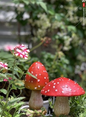 花园别墅园林户外草坪装饰品庭院树脂蘑菇田园景观工艺园艺杂摆件
