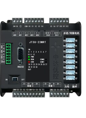 工控板P控C国产FX3U中达优L可编程控制68轴2路称重485JT48MR器4MR