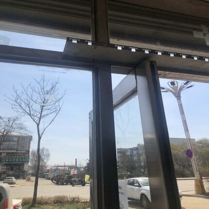 软门帘龙骨玻璃门支出镀锌铁骨导轨支架s型地簧门帘龙骨