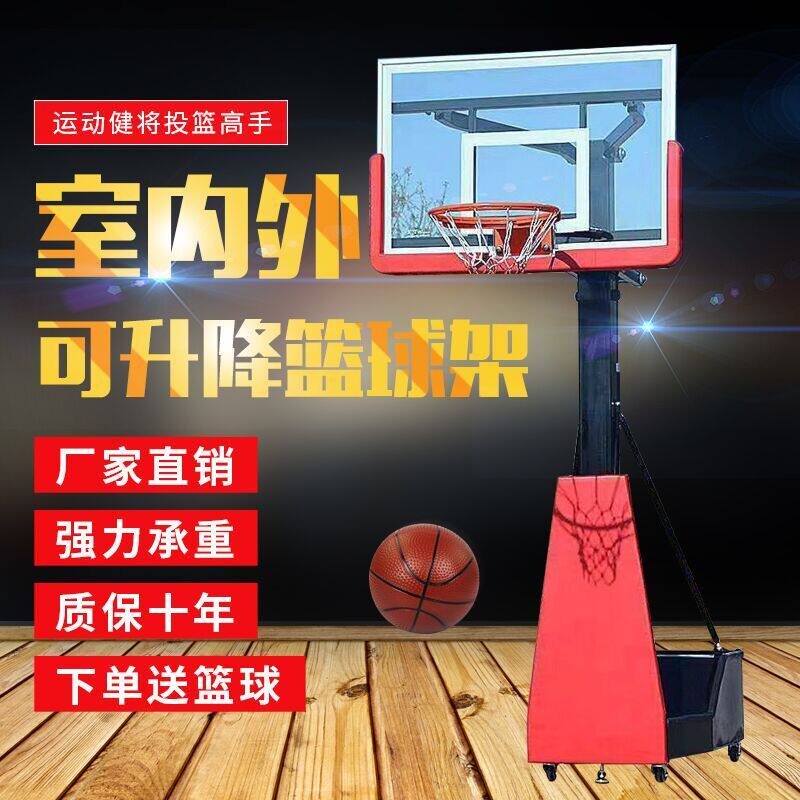 雷尊可移动升降豪华篮球架儿童成人家用户外免打孔训练篮球框扣篮