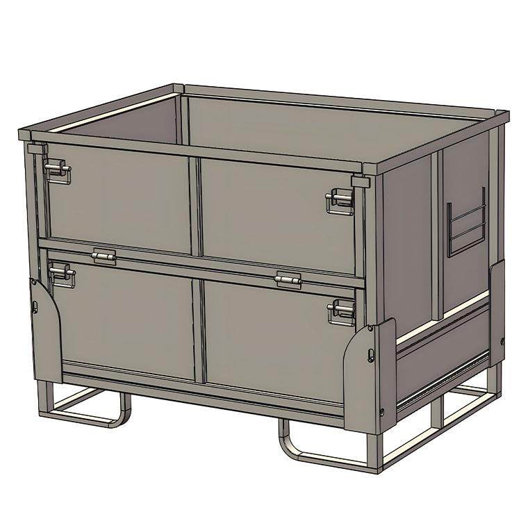 折叠式料箱销售可堆垛金属周转箱带门铁板仓储笼量大优惠,五金/工具,周转箱/储物箱/收纳箱,淘宝优惠券,粉丝福利购,淘宝优惠卷