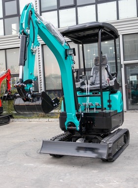 厂家直发迷你液压挖掘机 HT18柴油家用挖土机 室内挖掘破碎小挖机