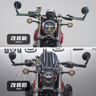 适用春风450clc改装原车大灯罩复古小风挡大灯保护网导流罩装饰盖