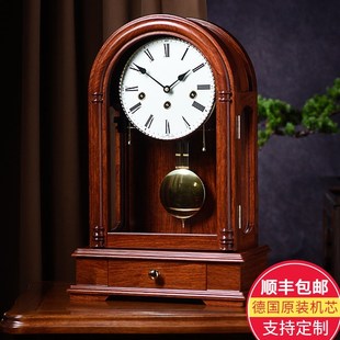 汉时钟表座钟客厅大号时钟中式传统机械复古客厅装饰台钟H