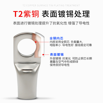 S接窥口接线端头紫铜线鼻子线耳冷压C线端子端鼻子冷压铜子接线耳