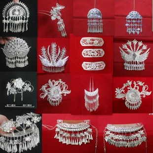 三月三头饰壮族帽子少数民族服装配饰彝族女苗族傣族舞蹈侗族饰品