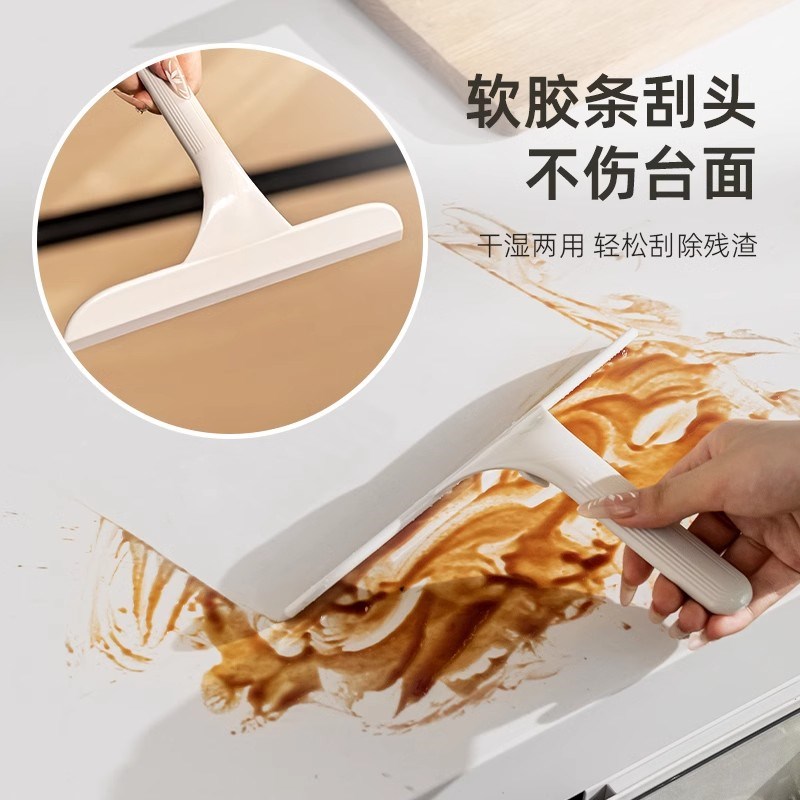 厨房垃圾桶壁挂式橱柜家用带刮板桌面台面厨余湿拉圾专用清洁桶