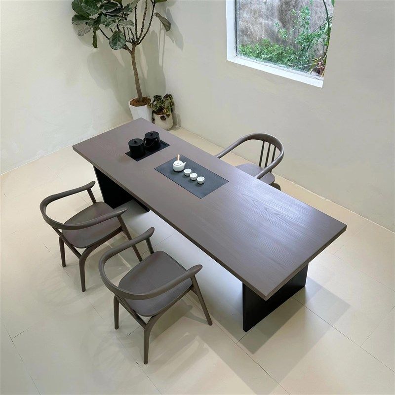 北美黑胡桃木茶桌椅组合新中式禅意简约白蜡木茶台茶室客厅泡茶桌,住宅家具,家用茶台/茶桌,淘宝优惠券,粉丝福利购,淘宝优惠卷