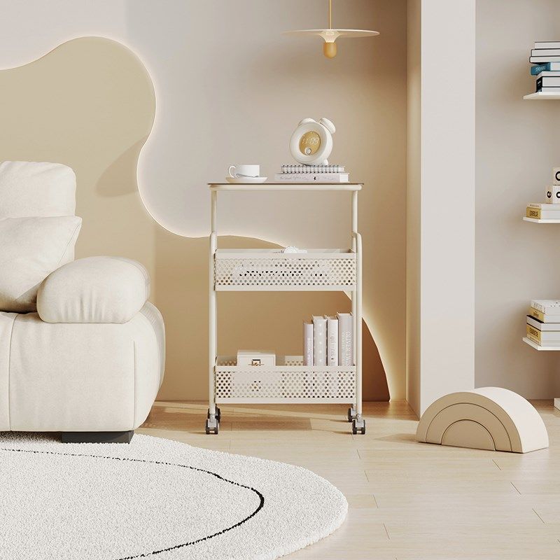 奶油风客厅沙发边几可移动卧室床头柜小推车茶几置物架多层收纳柜,住宅家具,角几/边几,淘宝优惠券,粉丝福利购,淘宝优惠卷