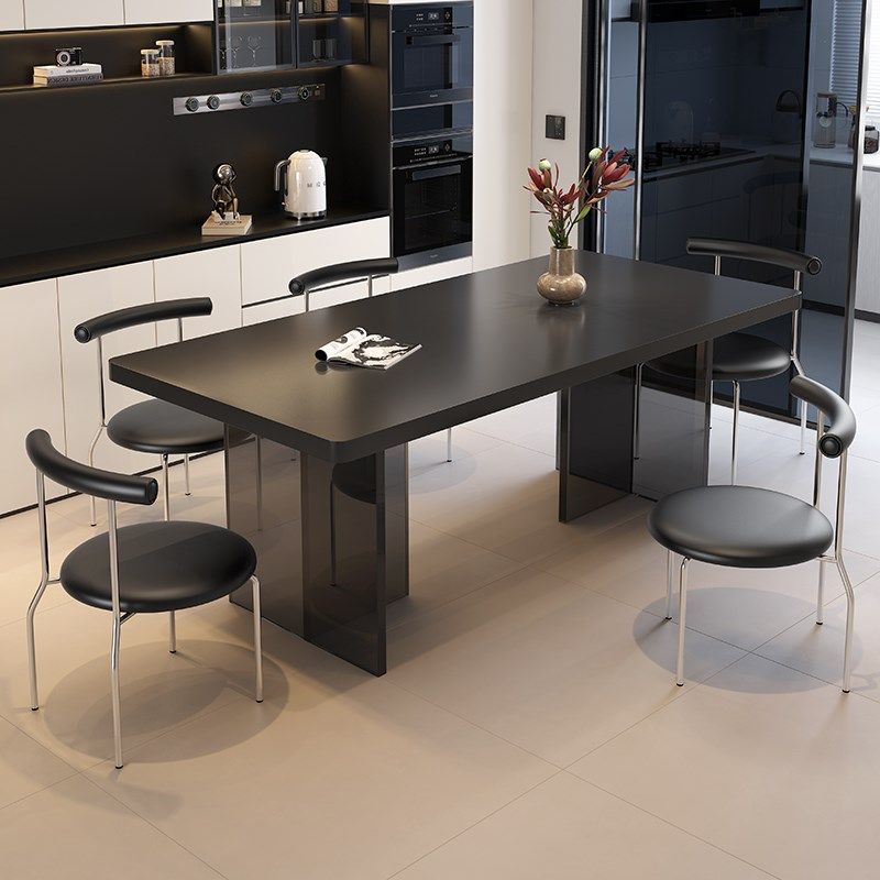 岩板餐桌椅组合意式极简小户型客厅简约现代长方形亚克力悬浮饭桌,住宅家具,岩板餐桌,淘宝优惠券,粉丝福利购,淘宝优惠卷