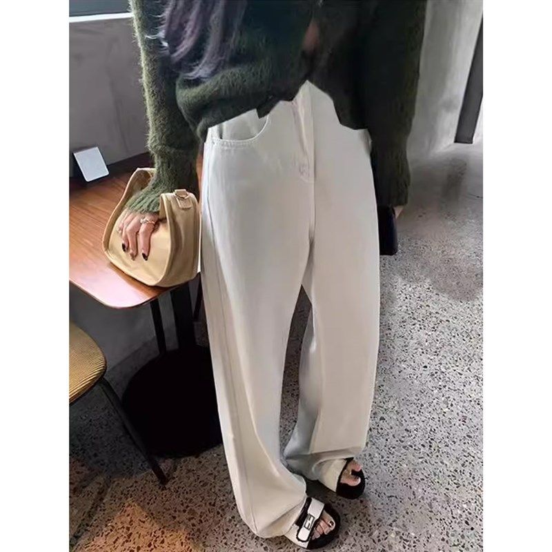 敲显瘦~孕妇阔腿牛仔裤春秋外穿2024新款托腹裤直筒白色拖地长裤,孕妇装/孕产妇用品/营养,孕妇休闲裤,淘宝优惠券,粉丝福利购,淘宝优惠卷