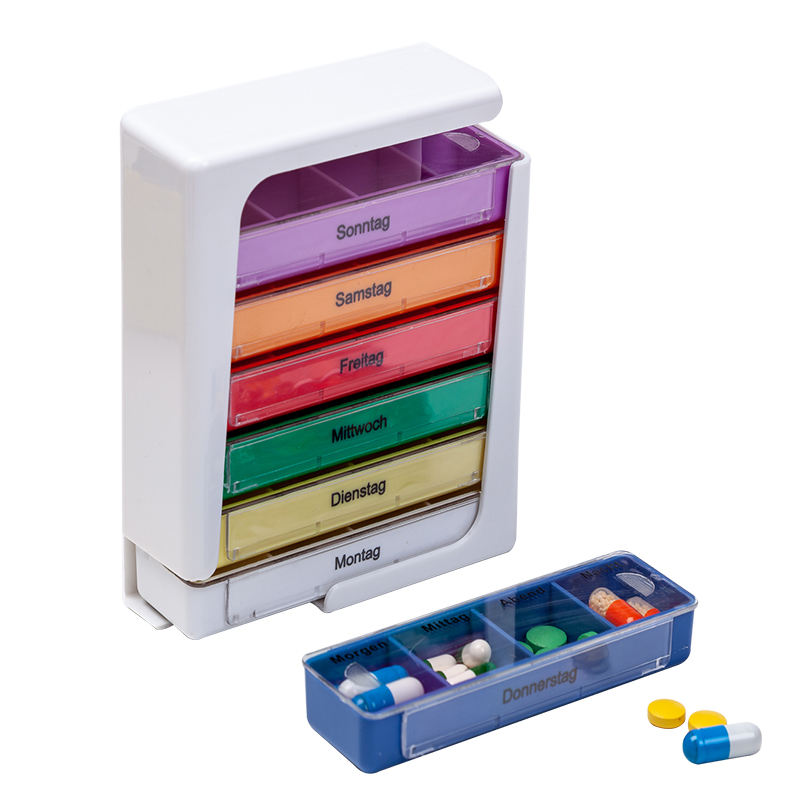 旅行大容量小药盒便携一周7天药品药片分装随身迷你收纳薬盒